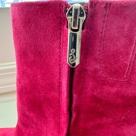 NEW Sam Edelman Suede CODIE ANKLE BOOTIE Size 6‎ In Color Magentaros $170 Retail - Picture 8 of 13